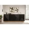 Bobochic - Buffet Buffet 4 portes 200 cm alice Chêne et noir