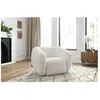 Fauteuil & pouf Bobochic Fauteuil celine tissu bouclette Blanc