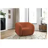 Fauteuil & pouf Bobochic Fauteuil celine tissu bouclette Orange
