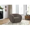 Accueil Séjour Fauteuil & pouf Bobochic Fauteuil celine tissu lisse Taupe