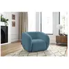 Fauteuil & pouf Bobochic Fauteuil celine tissu lisse Bleu clair
