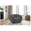 Fauteuil & pouf Bobochic Fauteuil celine tissu lisse Gris foncé