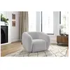 Fauteuil & pouf Bobochic Fauteuil celine tissu lisse Gris clair