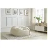 Bobochic pouf ultra moelleux meribel tissu bouclette beige VOLTAIRE
