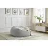 Pouf ultra moelleux MERIBEL tissu imitation fourrure Bobochic