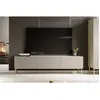 Meuble tv Bobochic Meuble tv 200 cm kasha Pieds or Beige