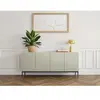 Bobochic - Buffet Buffet 4 portes 200 cm kasha Pieds noir Beige