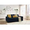 Canapé droit convertible MONACO ouverture express tissu lisse Bobochic