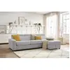 BOBOCHIC Canapé d'angle réversible convertible coffre MONACO tissu lis...