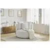 Accueil Séjour Fauteuil & pouf Bobochic Fauteuil cesar tissu bouclette Blanc