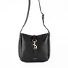 Abaco Paris - Sac bandoulière en Cuir lex noir - 21x22x8 cm OS