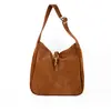Abaco Paris - Sac porté épaule en Velours de Cuir lexi camel - 28x28x1...