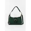 Abaco Studio - Sac porté épaule en Velours de Cuir Kane Vert - 26x17x7...