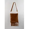 1987 by Abaco - Sac bandoulière en Velours de Cuir kyro camel - 24x21x...