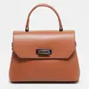Abaco Studio - Sac à main en Cuir Laurie camel  - 27.5x20 cm OS