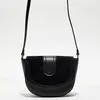 1987 by Abaco - Sac bandoulière en Cuir Gwen noir - 20x16x7 cm OS