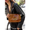 1987 by Abaco - Sac porté épaule en Cuir hero camel - 26x14x7,5 cm OS