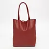Abaco Studio - Sac cabas en Cuir tesa bordeaux - 40x13x37 cm OS