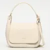 Abaco Studio - Sac porté épaule en Cuir Milva Blanc Cassé - 30x20x12 c...