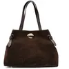 Abaco Studio - Sac à bandouliere en cuir Vera Suede moka - 28x25x15cm ...