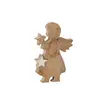 J-line Ange étoile en bois de manguier blanc H29cm