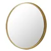 J-Line Miroir rond avec bord haut en métal doré de 60 cm