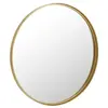 J-line Miroir rond avec bord en métal doré D80cm