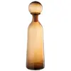 J-line Bouteille décorative et bouchon rond verre marron H44,5cm