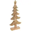 J-line Sapin de Noël en bois naturel 19x6x41 cm