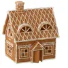 J-line Maison de Noël en résine marron 18.5x14x22 cm