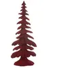 Sapin décoratif en polyrésine rouge 14.5x9x36 cm