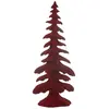 Sapin de Noël en polyrésine rouge 21x13.5x51 cm