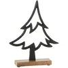 J-line Sapin décoratif en aluminium noir 22x5x27 cm