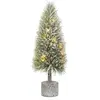 J-line Sapin de Noël artificiel avec led en plastique vert 19*19*60 cm
