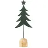 J-line - Sapin de Noël artificiel en métal vert 14.5x7x40 cm