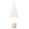 Sapin de Noël en métal blanc 15x6.5x40 cm