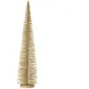 J-line - Sapin de Noël artificiel en plastique doré 15x15x61 cm