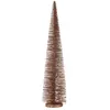 Sapin de Noël artificiel en plastique marron 15x15x61 cm