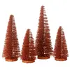 Sapin de Noël artificiel en plastique cuivre 10x10x15 cm