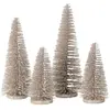 Sapin de Noël artificiel en plastique gris 10x10x15 cm