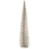 J-line - Sapin de Noël artificiel en plastique gris 10x10x39 cm