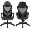 Amstrad Chaise gamer AMS-309-GREY noir & gris - Coussin lombaire - Tissu en maille respirante
