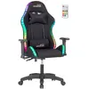Amstrad ams-led-fusion-bk fauteuil - chaise de bureau gamer noir avec ...