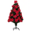 Sapin  lumineux poinsettia 50 led 127 cm rouge