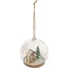 1001kdo - Boule de noel transparente 8 cm maison enneigee