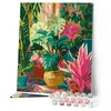 Figured'Art Peinture au numéro : Jardin tropical intérieur - sans châs...