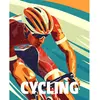 Figured'Art Peinture par Numéro Adulte Affiche sportive Cyclisme - Activité Manuelle Kit de Loisir Créatif DIY Numéro d'Art Complet - 40x50cm sans châssis en bois