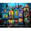 Figured'Art Peinture au numéro : Maisons gothiques colorées  - sans ch...