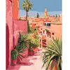 Figured'Art Peinture au numéro : Vue sur une ville marocaine - Toile t...