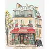 Figured'Art Peinture au numéro : Aquarelle Café La Vie Douce - toile t...